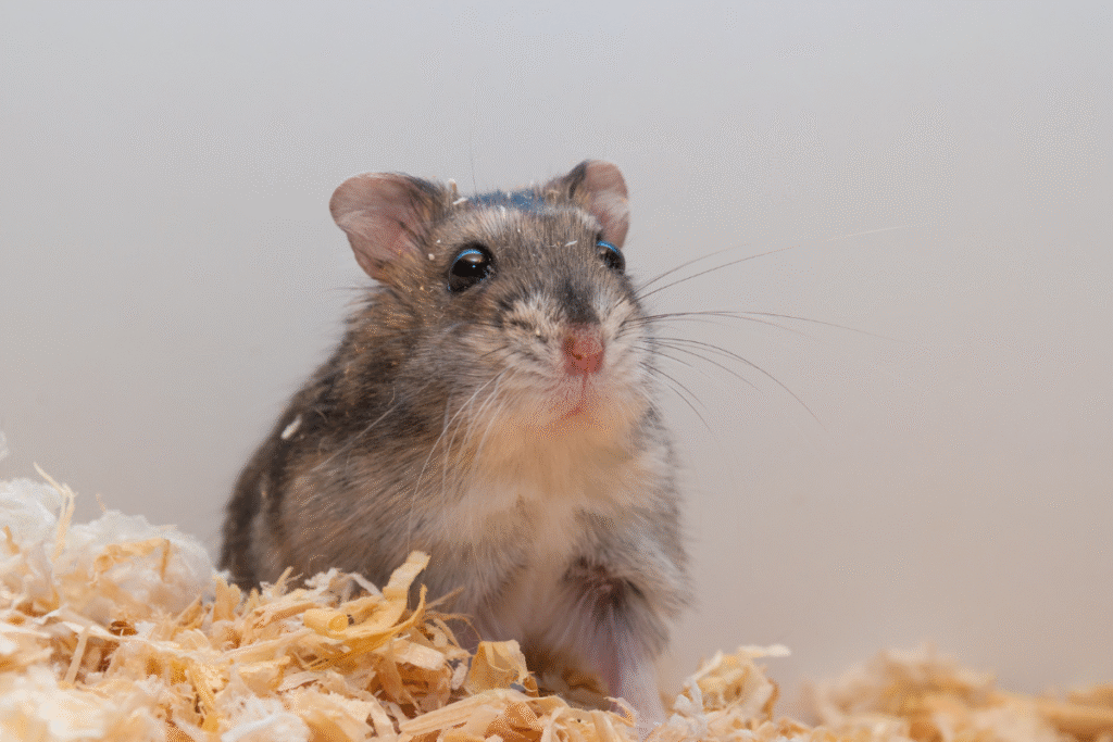 Škrečok džungarský vo svojom príbytku